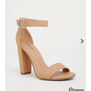 Nude Chunky High Heeled Sandal